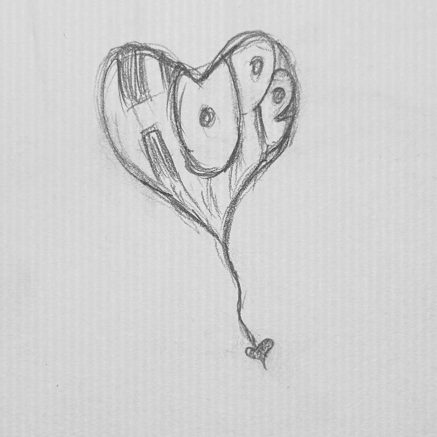 HOPE heart shaped balloon rising