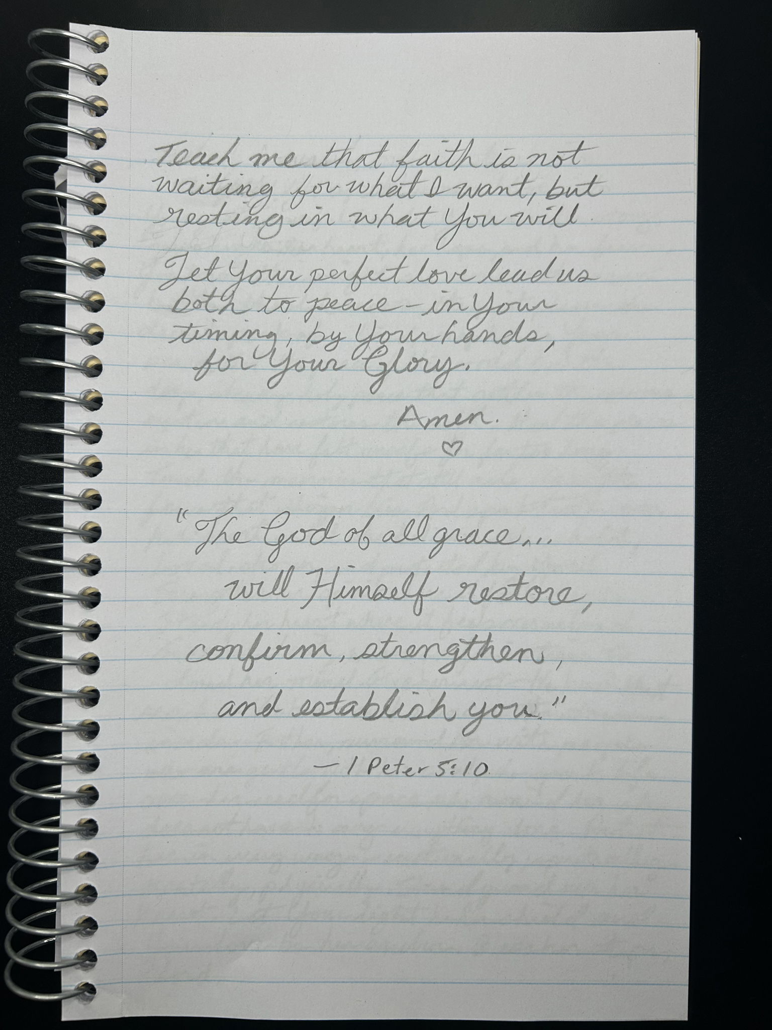 Prayer: Teach me that faith is not waiting for what I want, but resting in what You will.