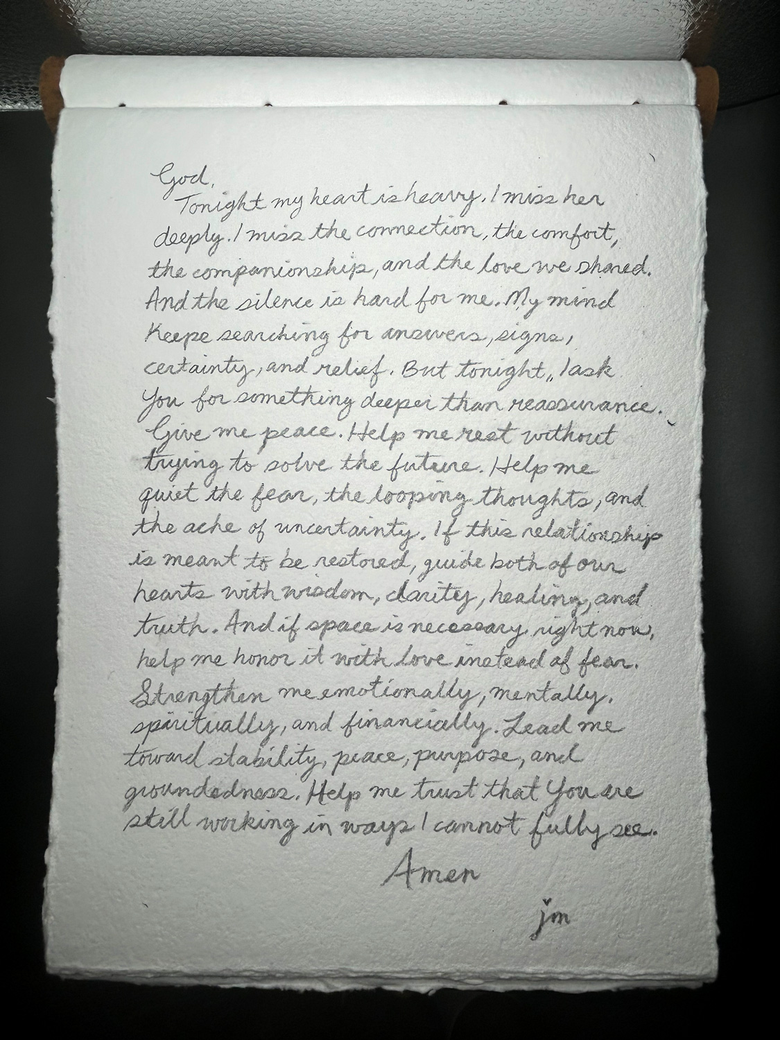 Prayer: Tonight, I ask for something deeper than reassurance.