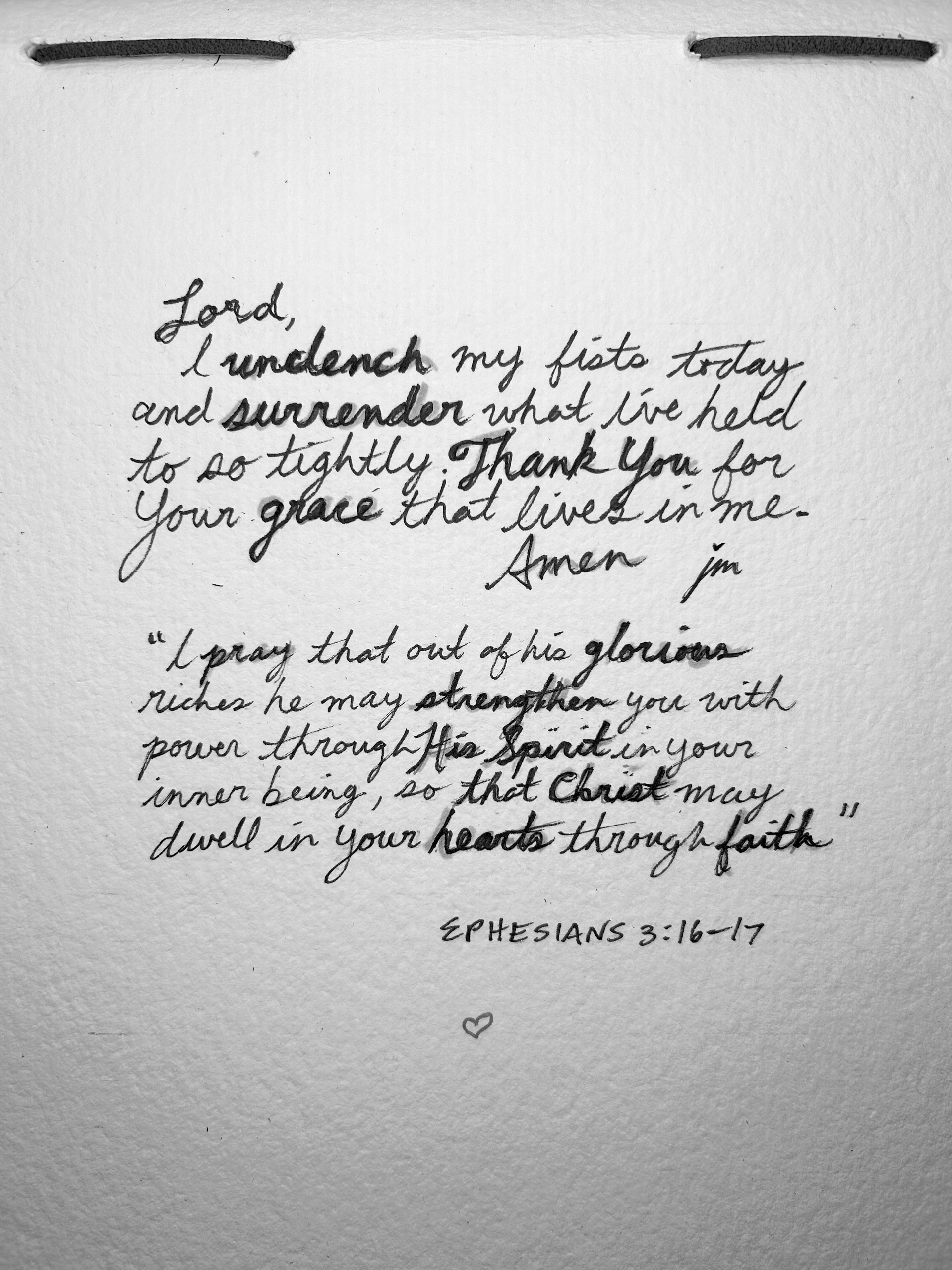 Featured prayer: Lord, I unclench my fists today.